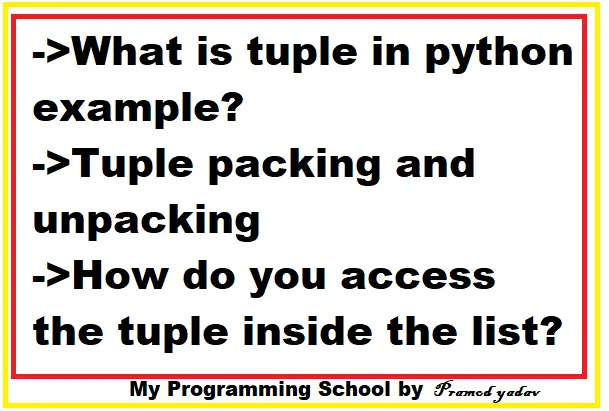Tuple without parentheses