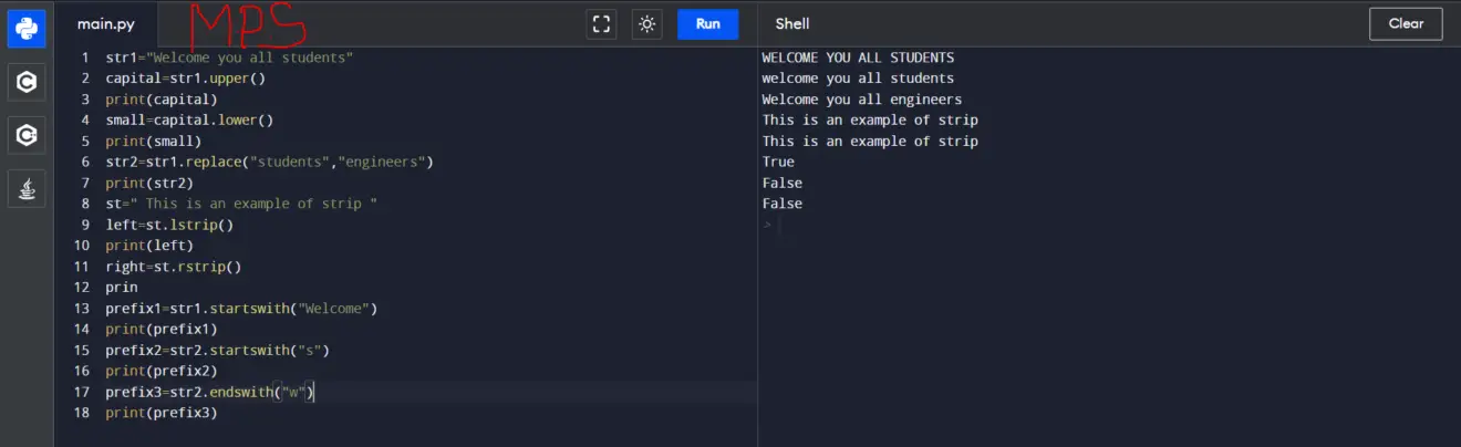 Perform Various Operations On String Using String Libraries In Python
