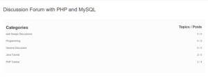 Build Discussion Forum with PHP and MySQL