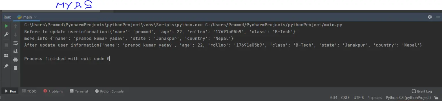 Python Dictionary | Update Method In Python - My Programming School
