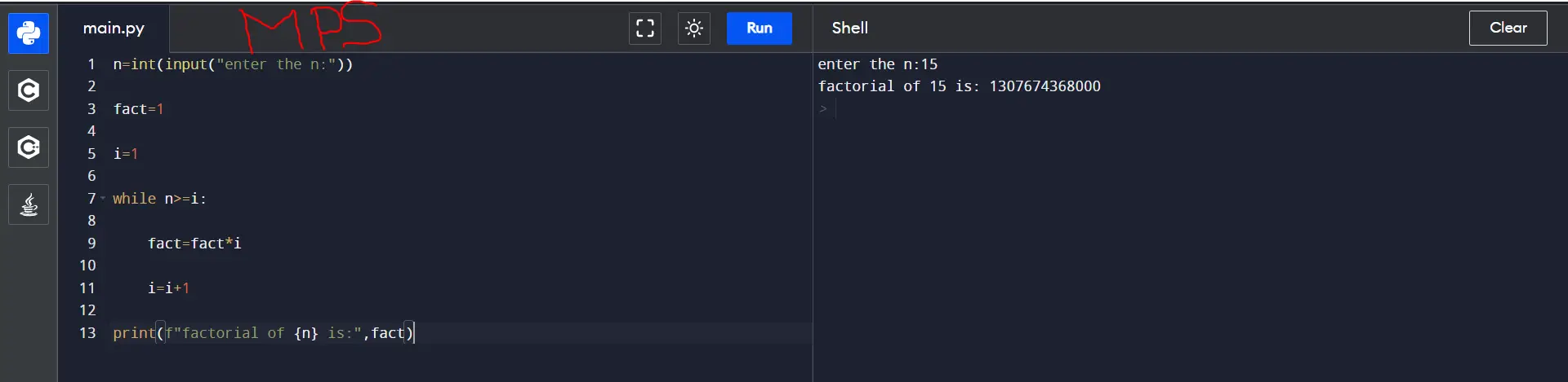 Print Factorial Of A Number In Python – My Programming School