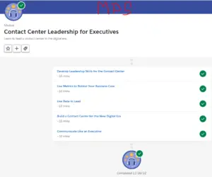 Contact Center Leadership for Executives trailhead