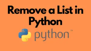 list remove in python