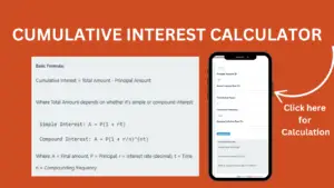 CUMULATIVE INTEREST CALCULATOR | Compound interest calculator